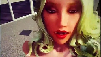 3D Futa Sucks Big Cock Deep