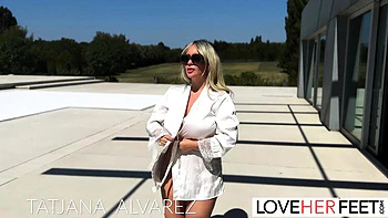 Big Tits MILF Tatiana Fucked Outdoors with Massage and David