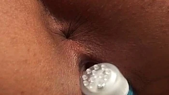 Blonde pornstar solo masturbates with toys