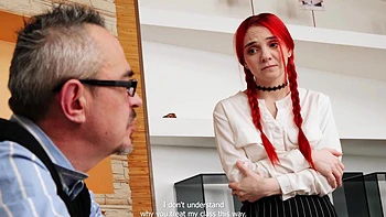Old teacher fucks skinny student Lina Sun in steamy lesson