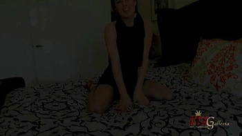 Olive Fingering Her Tight Shaved Pussy Close-Up