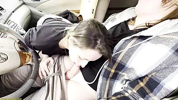 Hot babe fucked rough on street in tight jeans