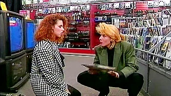 Lesbian Teens Secretly Lick Pussies In Store