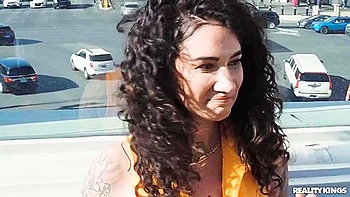 Lesbian Teens Pick Up Hot Milf for Street Pussy Play