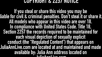 Milf scene with funny Julia Ann from Julia Ann Live
