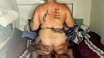 Sexywifedd Ride Pumped Cock With Tunnel Plug In Her Ass Then Put My Cock In Her Ass And Bounces On It Until I Cum