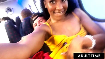 ADULT TIME - Olivia Jay Flashes Tits  Fingers Pussy On Plane! Gets Caught  Fucked Hard By Seatmate: Porn
