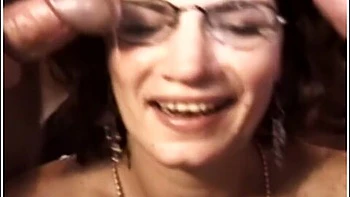 Wife With Glasses Gets A Threesome